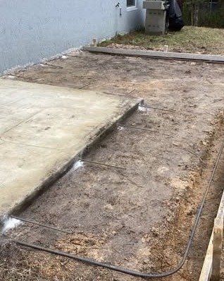 Concrete Footing Installation in Concord, NC