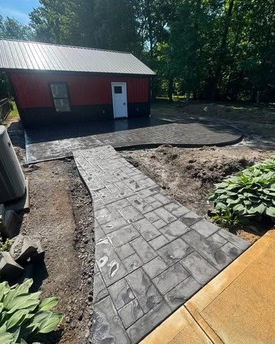 Decorative Concrete Walkway in Concord, NC