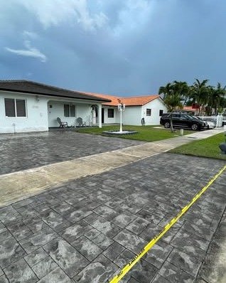 Stamped Concrete Driveway in Concord, NC